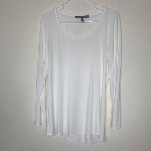 White House Black Market Tops - White House Black MarketTop  Womens Size M Scoop Neck Long Sleeve Tee